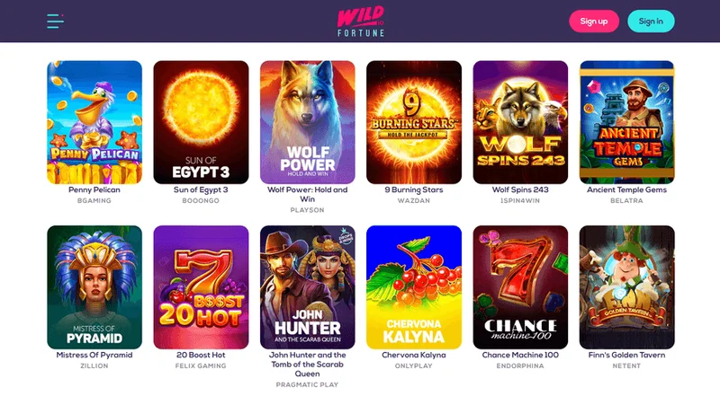Wild Fortune Casino Game Library